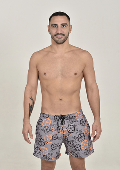 Buen Nado Men's Swim Shorts – Grey Floral