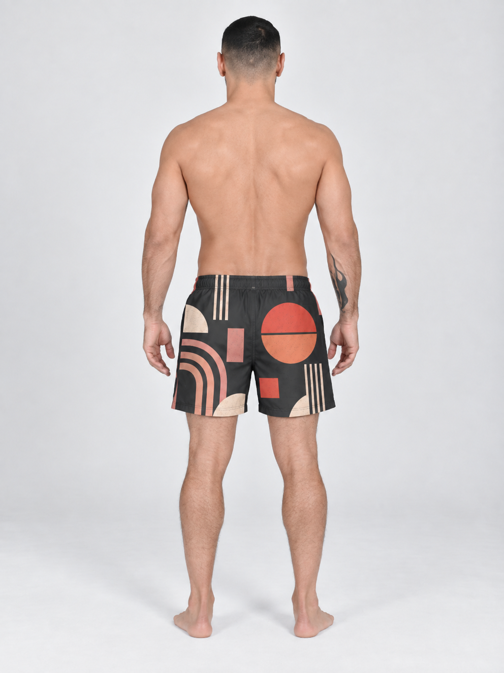 Buen Nado Men's Swim Shorts – Bauhaus Sunset back view
