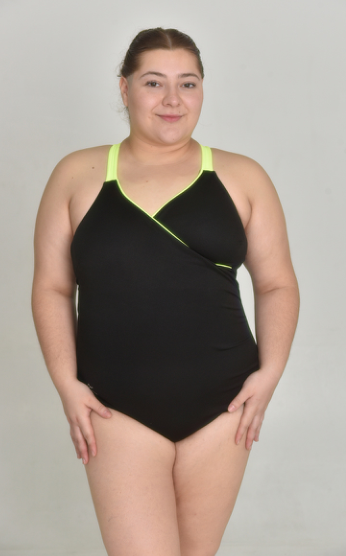 Buen Nado 370A — Draped Cross-Back One-Piece