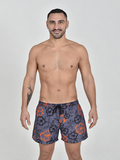 Buen Nado Men's Swim Shorts – Grey Floral front view