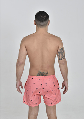 Buen Nado Men's Swim Shorts – Salmon Palm back view