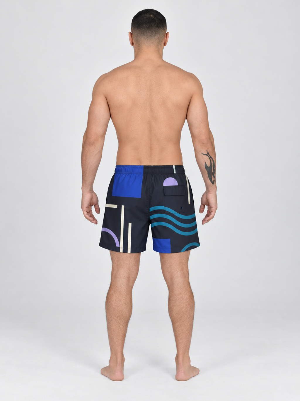 Buen Nado Men's Swim Shorts – Dizengoff After Dark back view